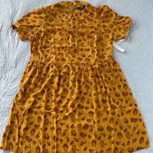 ModCloth Peter Pan collar A-line dress owl